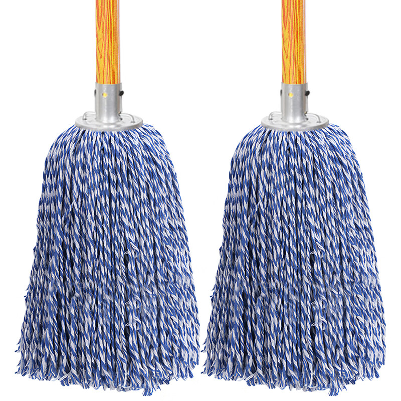 Xirunjia cotton yarn mop wooden pole old-fashioned mop mop dust push sponge collodion property factory cotton thread car wash mop