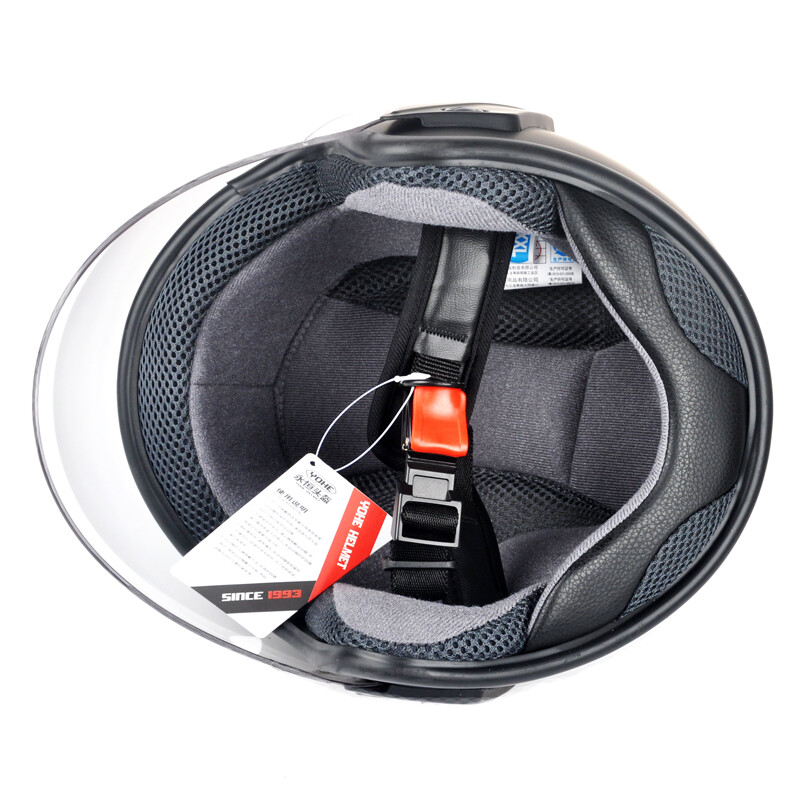 YOHE Eternal 3C Motorcycle Helmet Electric Vehicle Helmet Men's and Women's Four Seasons Helmet Frosted Women's Autumn and Winter Frosted Women's Helmet Matte Black M Recommended 54-55cm Too Small