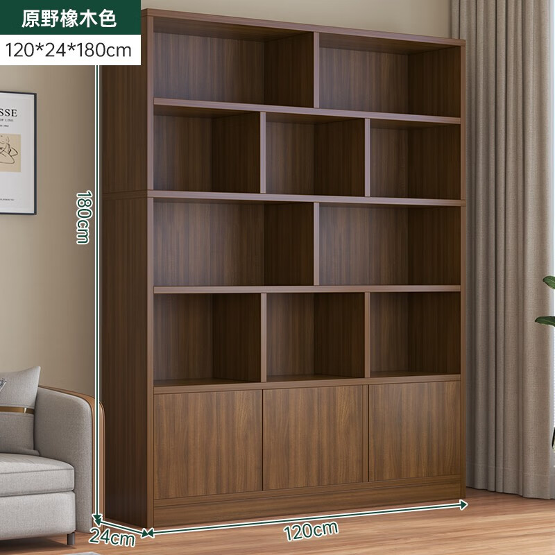 Red Ink Craftsman Wine Cabinet Solid Wood Living Room Wall Display Cabinet Porch Cabinet Partition Cabinet Red Wine Cabinet Simple Multi-Function Storage Cabinet Two Doors | Wild Oak Color 80*24*180