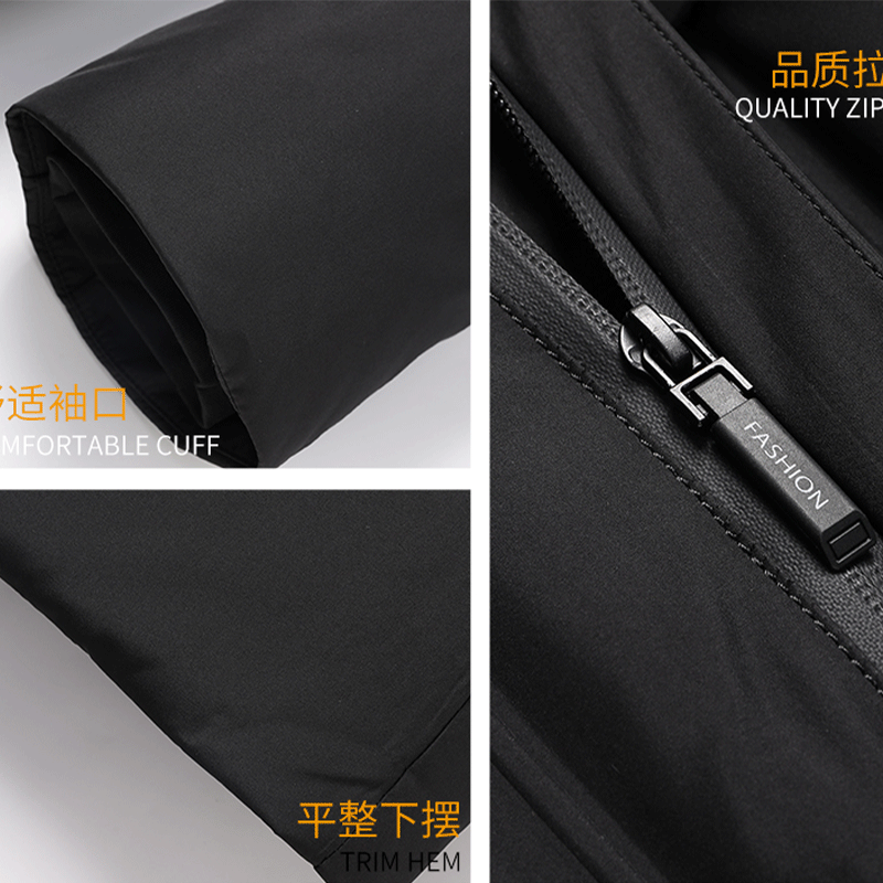 Woodpecker Down Jacket Men's Plus Velvet Thickened Middle-aged and Elderly Men's Winter Dad Jacket Business Casual Warm and Cold-proof Clothing Black XL/180