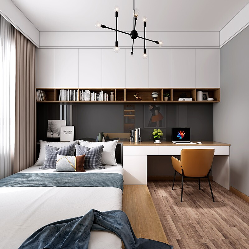 Marge whole-house custom-made tatami bed, integrated multi-functional simple study room, custom-made bed and cabinet, prepayment