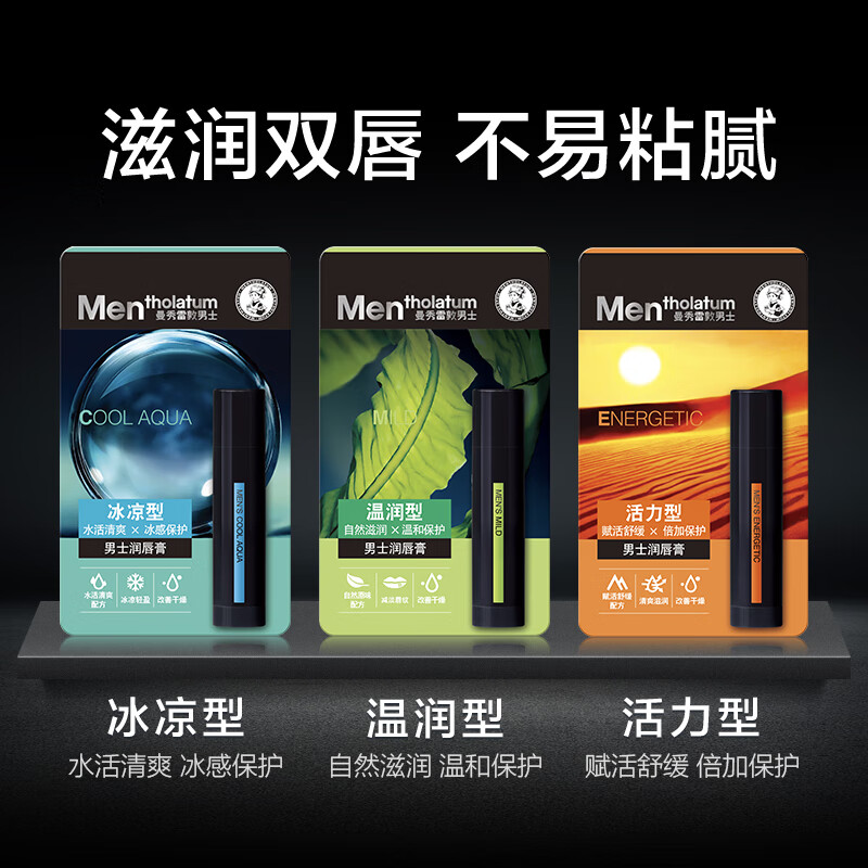 Mentholatum men's lip balm 3.5g moisturizing, soothing, hydrating, anti-drying and peeling, winter gift for boys