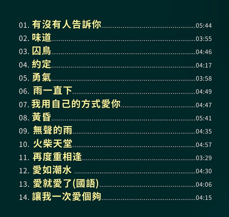 Genuine Top Ten Mandarin Old Song Original Soundtracks 1 1 Master Disc Direct Engraving Audio Lossless High Quality Car CD Disc