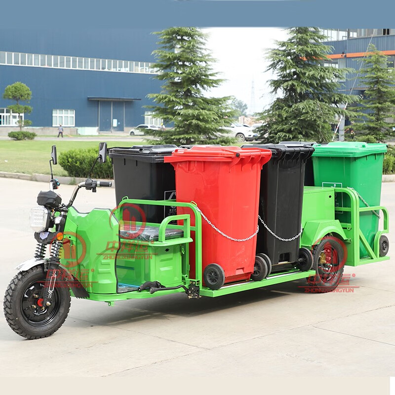 Zhongxiangyun electric garbage truck property community garbage removal truck 6-barrel garbage transfer truck sanitation truck cleaning equipment electric garbage can transfer truck (6 barrels)
