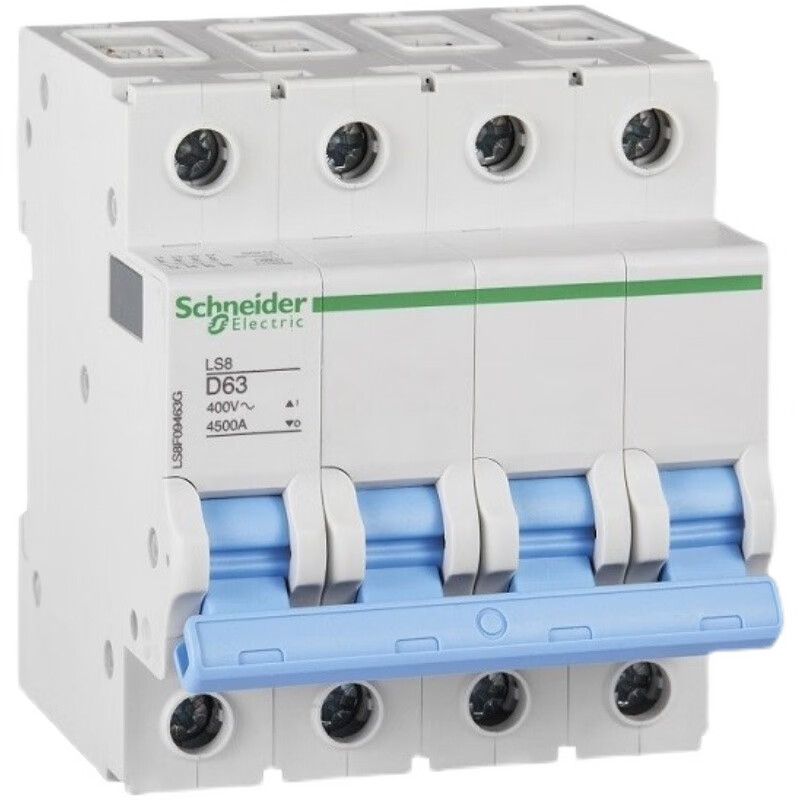 Schneider original LS8 series D-type circuit breaker power air switch 4P2P3P1P D16A20A32~63A 125A 4p