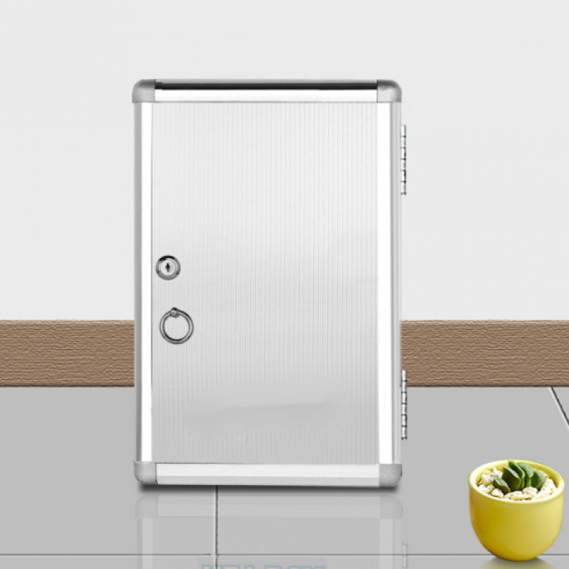 Key storage box aluminum alloy wall-mounted 24-bit key box property agency key hanging plate key chain ring 120-bit key box (including blue key tag)