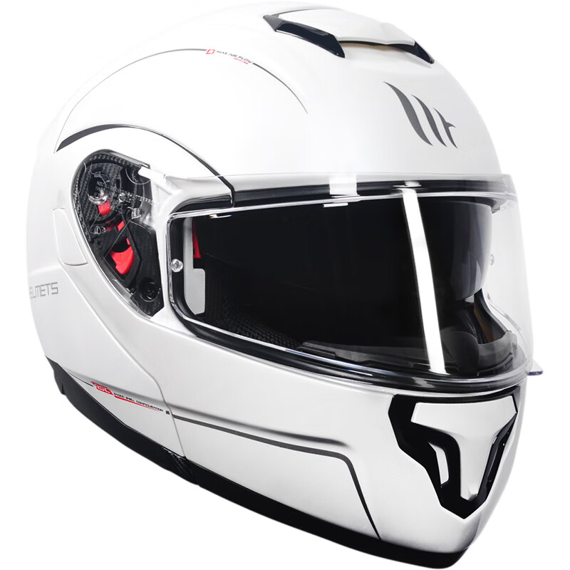 MT HELMETS Origin Motorcycle Helmet Revealed Helmet Cruise Helmet for Men and Women Cycling Winter Warmth Anti-fog Motorcycle Safety Hat Four Seasons Hot Selling Color - White (Default Transparent) 3XL (Recommended Head Circumference 60-61cm)