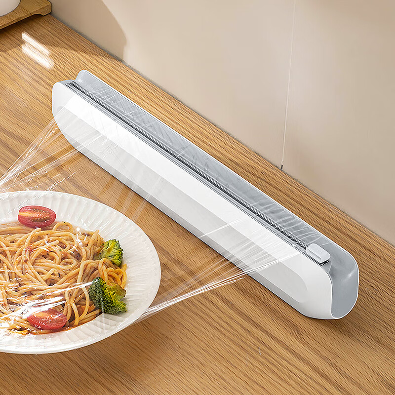 Dehub cling film cutter magnetic suction refrigerator kitchen household food grade tear-free cling film cover cutting box artifact wall hanging upgraded model strip magnetic cutting + suction cup adsorption