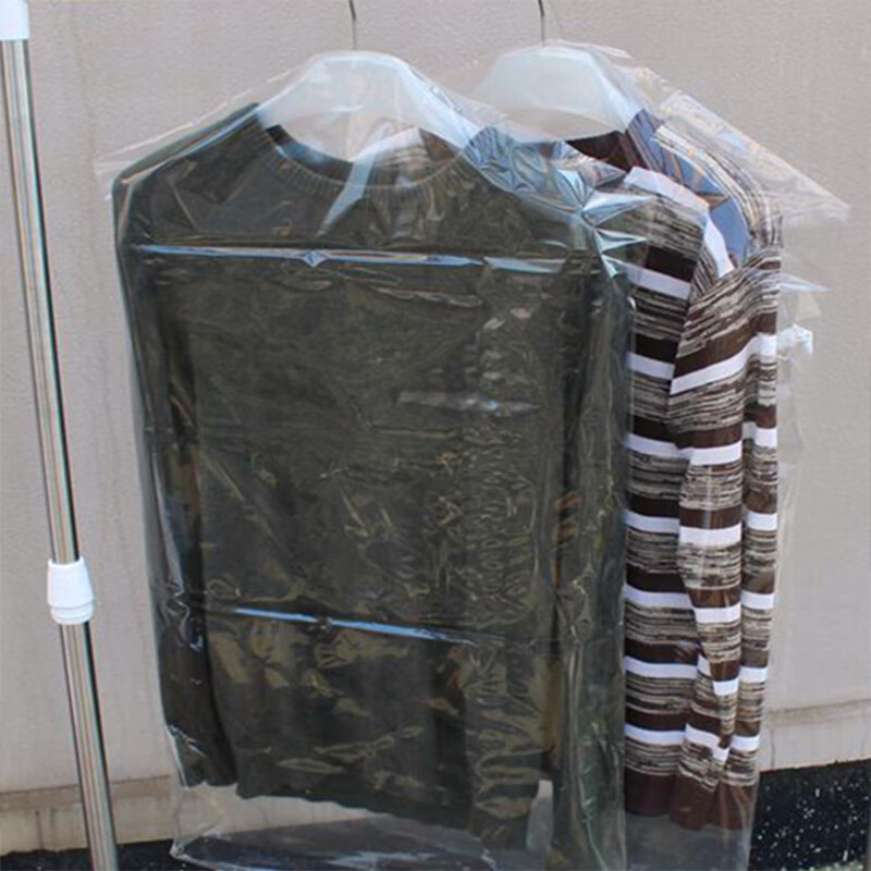 Masfor Disposable Dust Bag Dry Cleaning Shop Transparent Clothes Bag PE Plastic Cover Dust Cover 60*90CM 2 Silks (50 pcs/pack)