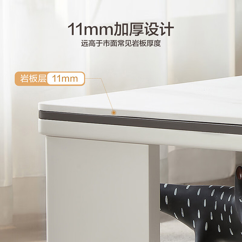 Quanyou Home Coffee Table Simple Nordic Small Apartment Living Room Home Table Slate Table Top Coffee Table Storage Storage Cabinet