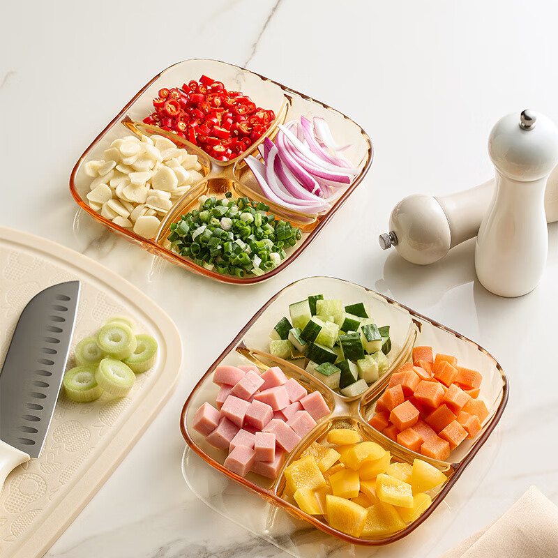 Corning (VISIONS) glass tableware, plates, saucers, side dish trays, cold dishes, small vinegar condiments, divided sauce trays