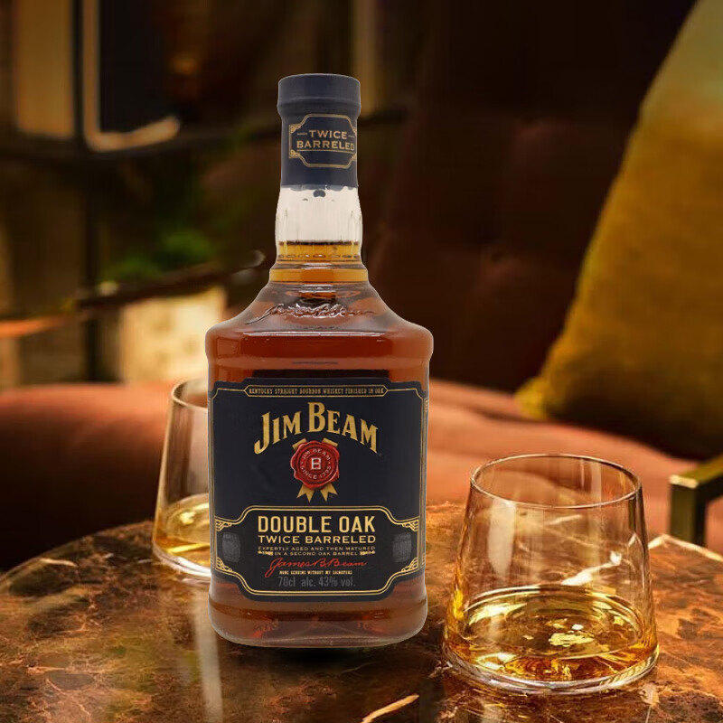 Jim Beam American Double Barrel Bourbon Whiskey 700ml 43% imported foreign wine New Year gift