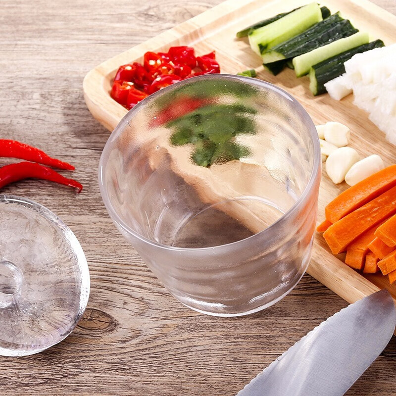 Langtele Japanese-style household pickle jar pickled cabbage glass thickened pickle jar pickle jar mini pickle jar kitchen pickle pickle glass bottle glass jar overnight shallow soaking jar