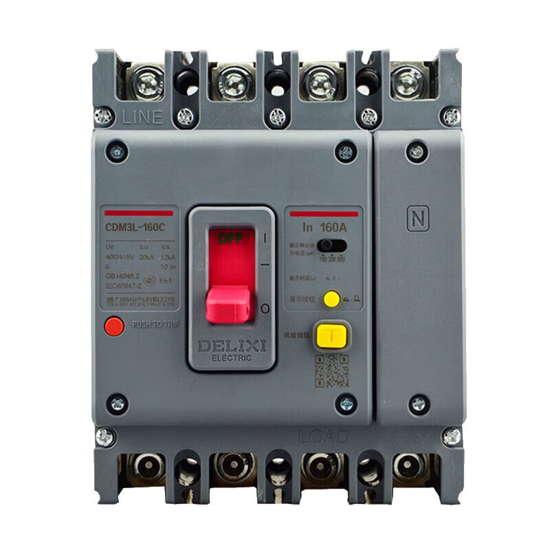Plastic case circuit breaker 380 air switch with leakage protection CDM3L three-term four-wire 3P4P350A 350A 3P