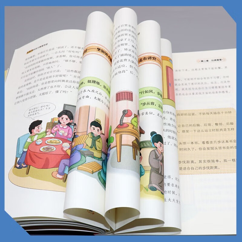 2 volumes in total. The rules that Chinese people pay attention to + well-educated children are more popular. Comic illustrated version of traditional Chinese rules and etiquette education books for children.