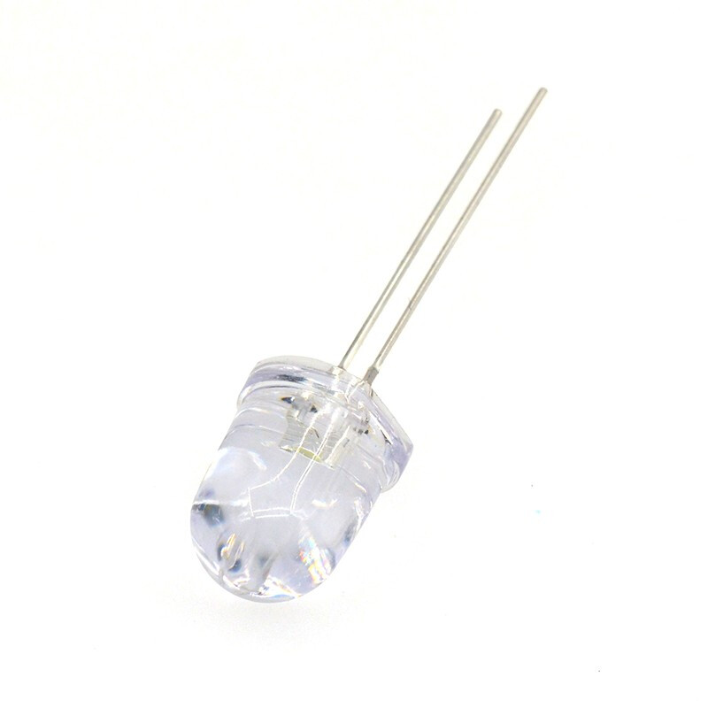 TaoTimeClub 10MM/F10 round head LED light, light-emitting diode light, ultra-bright light-emitting tube, lamp beads, 10mm green light (10 pcs)