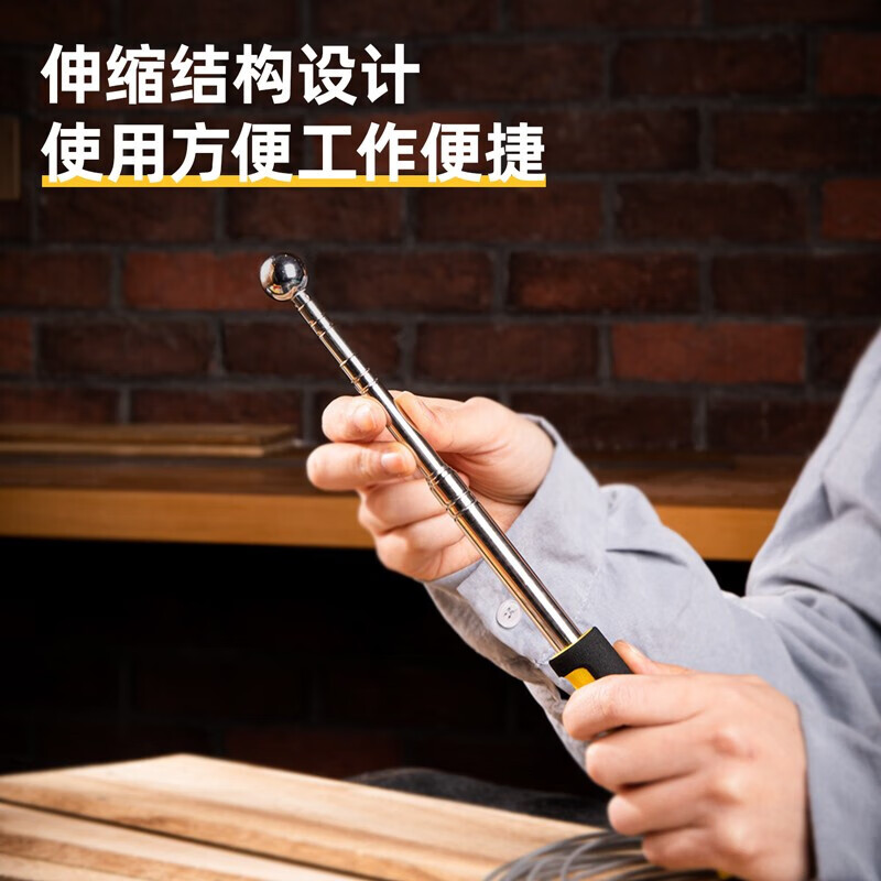 Deli empty drum hammer home inspection tool set thickened telescopic home inspection hammer knocking tiles acceptance room inspection rod detection ring drum hammer empty drum hammer 160cm DL452003