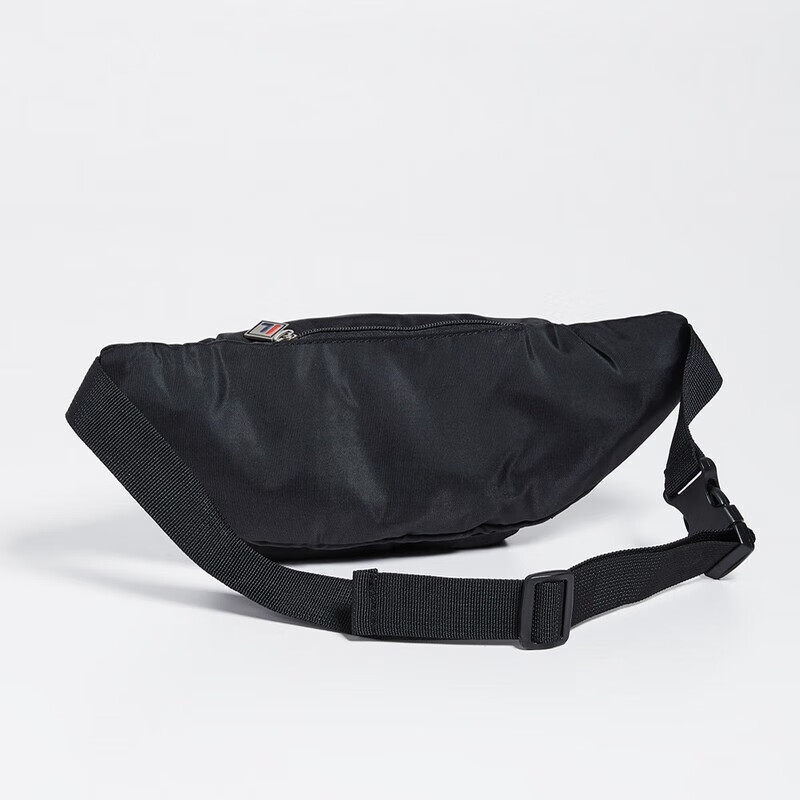 FILA men's and women's waist bags, couple chest bags, shoulder bags, casual sports fashion, cycling travel, simple shoulder bags, LOGO Black, one size
