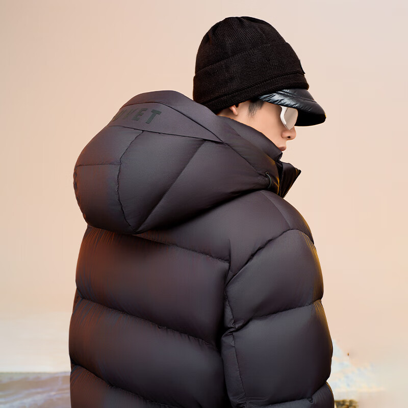 Govan black gold goose down jacket Lei Zong's same function 4.0 five grid new men's short down jacket Haute couture knight black XL