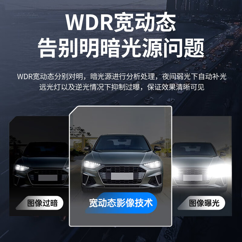 Velute 11-inch flagship driving recorder 4K ultra-clear wireless dual recording full-screen touch streaming media reversing assist