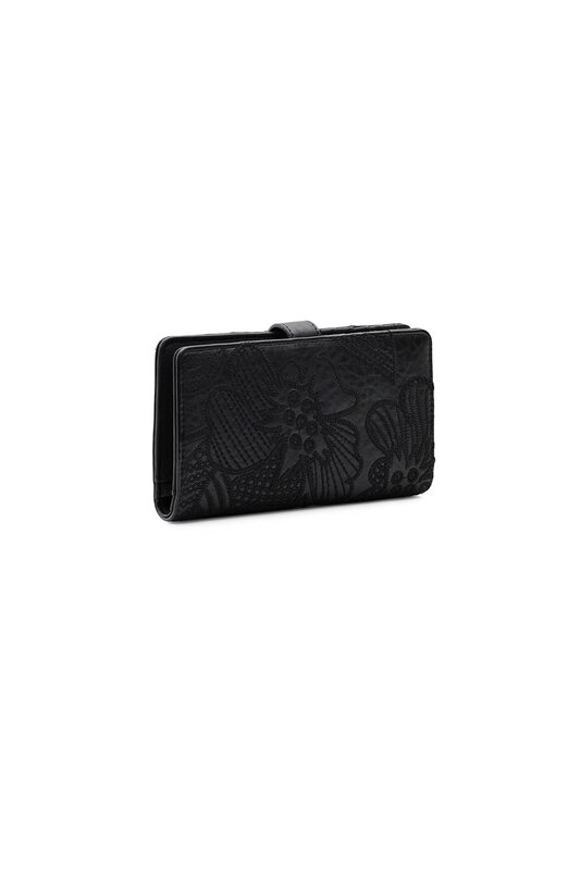 Desigual Wallet Women Polyurethane Accessories PU Medium Wallet Black