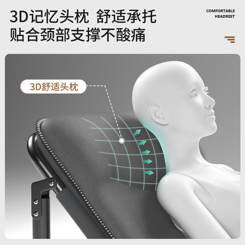 Naipu Folding Sheet Single Bed Office Nap Artifact Home Portable Camp Bed Simple Noon Break Multifunctional Recliner Silent Cotton and Linen Model Reinforced Square Tube 190*70cm