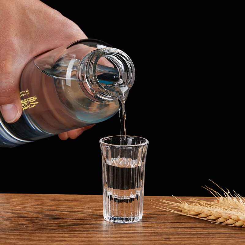 Baijie wine bottle bubble wine glass bottle sealed food grade special high-end liquor bottle wine jar flask wine bubble container empty bottle private collection of two high-quality high borosilicate 500ml