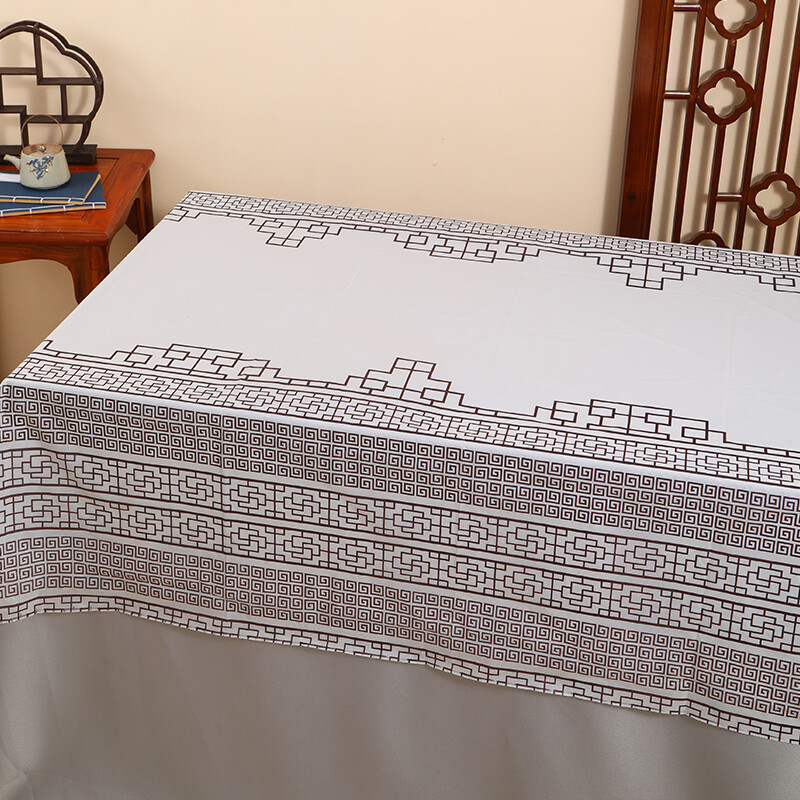 Window grill thickened rectangular disposable tablecloth hotel oil-proof food stall tablecloth extra thick household waterproof plastic strong printed tablecloth extra thick 1.4X2.8 meters black window grill 10 sheets single stack