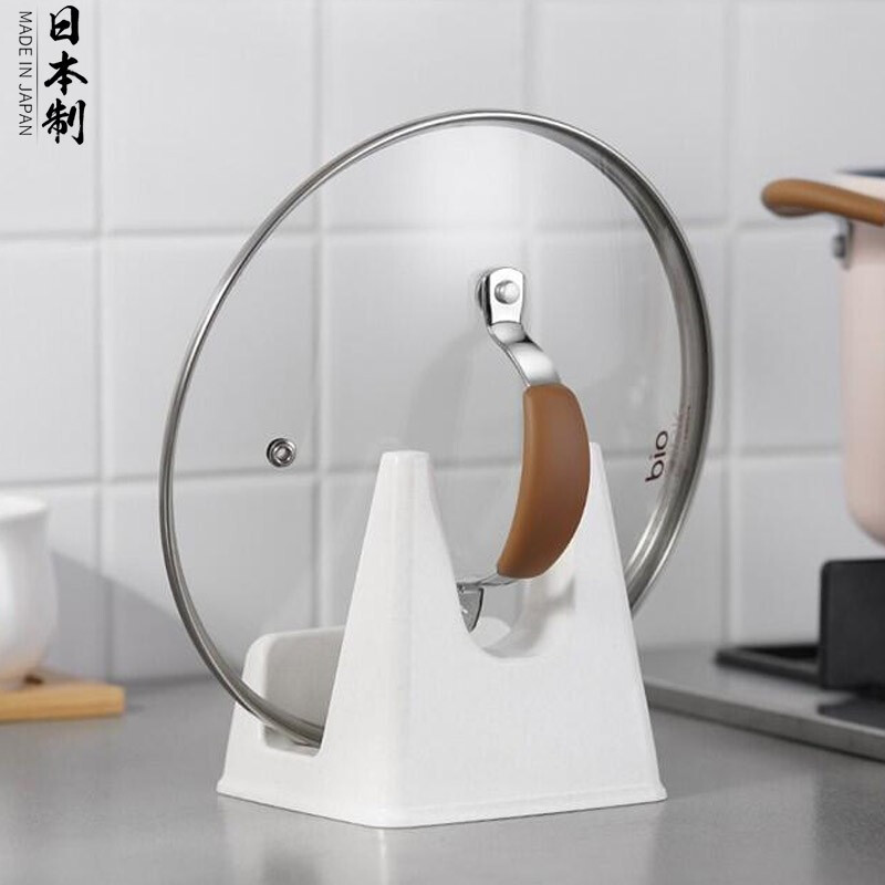 Home Story (KATEI STORY) Japanese imported kitchen pot lid rack spatula holder household multi-functional storage rack sitting type with water connection