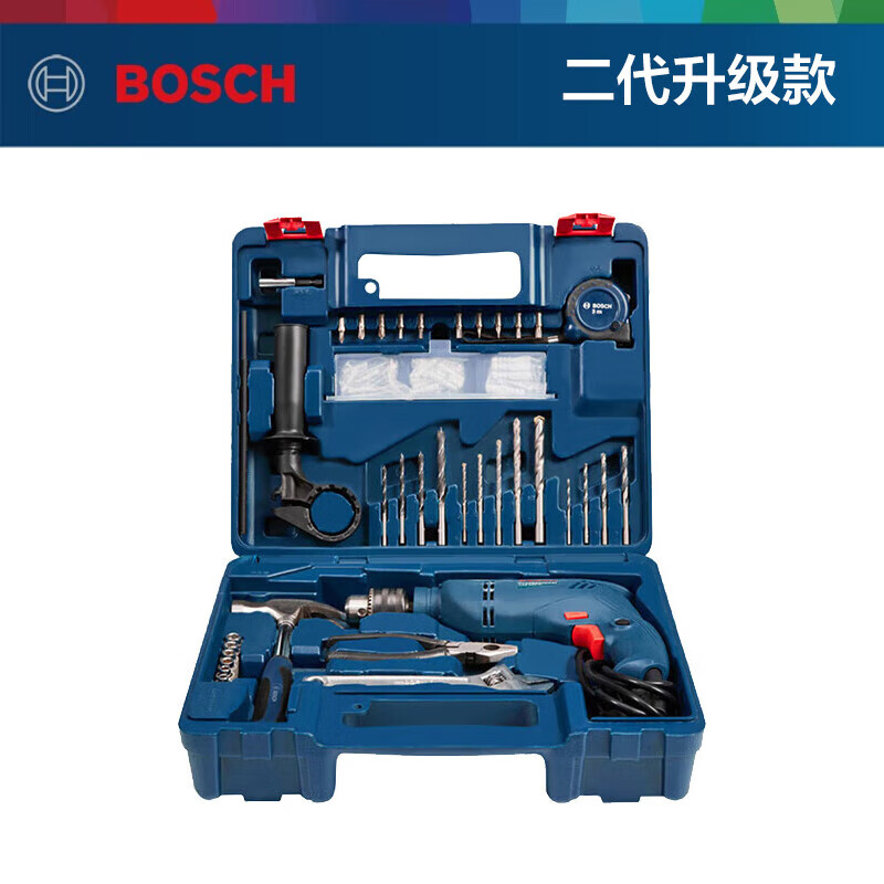 Bosch (BOSCH) GSB600RE first and second generation upgraded version 600 watt electric hand drill electric tool box multi-function impact drill set second generation accessories upgrade