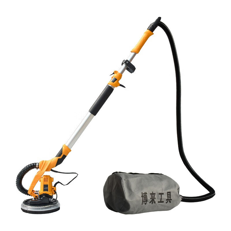 Shantou Lincun wall putty grinder long pole wall grinder sandpaper machine sand grinder wall grinding tool self-priming dust-free 1280W 2 points 2 meters double suction air duct + 6 sheets of sandpaper
