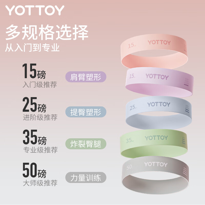 Yottoy yoga elastic circle fitness men and women resistance band elastic band hip strength training stretching pull band training hip circle