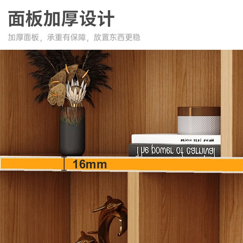 Red Ink Craftsman Wine Cabinet Solid Wood Living Room Wall Display Cabinet Porch Cabinet Partition Cabinet Red Wine Cabinet Simple Multi-Function Storage Cabinet Two Doors | Wild Oak Color 80*24*180