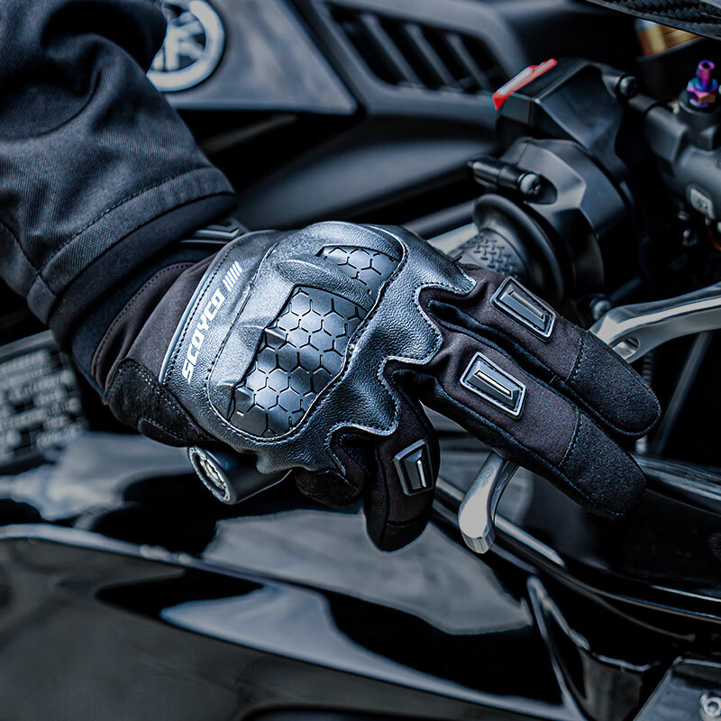SCOYCO motorcycle riding gloves, autumn and winter waterproof, warm and anti-fall touch screen riding gloves for men and women motorcycle racing riders