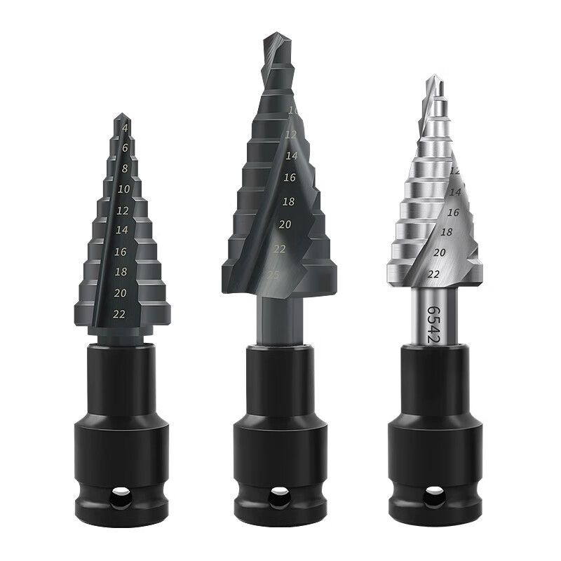 Xingong Pagoda Drill Bits Stainless Steel Metal Iron Plate Opening, Punching and Expanding Special High Hardness Step Drill Bits 4241 Straight Slot 4-20 Third Generation Upgraded Model
