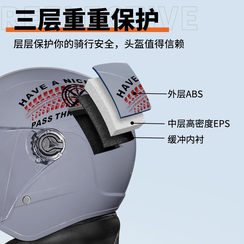 IRZR electric vehicle helmet for men and women, suitable for all seasons, winter warm and cold-proof battery vehicle riding half helmet, new national standard, black - detachable scarf