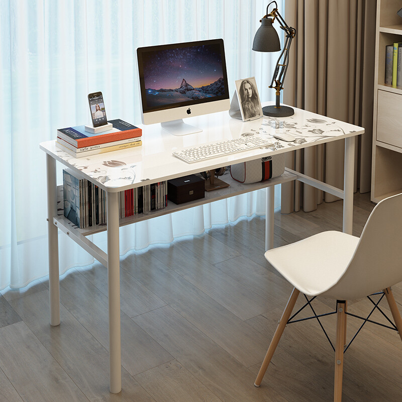 Cool Shark Computer Desk Desktop Study Home Office Laptop Cool Shark Computer Desk Desktop Study Home Office Laptop Simple Student White Black Flower 80 50 73cm