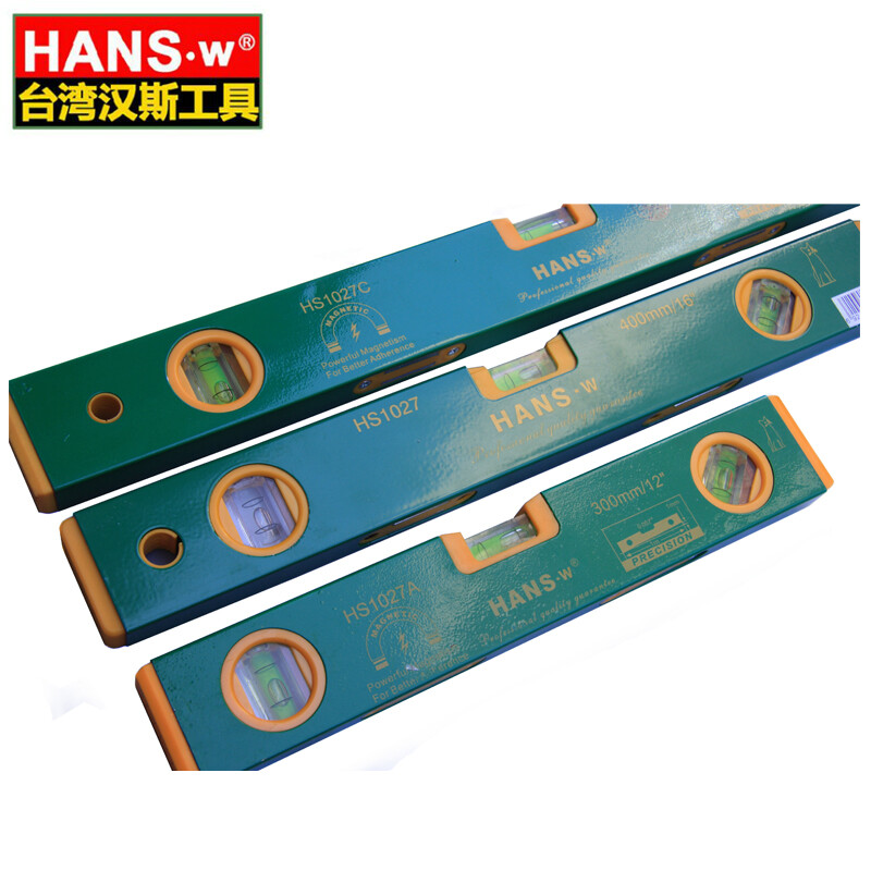 Hans King Taiwan Hans Strong Magnetic Aluminum Alloy Thickened Level Level Level Level Acceptance Ruler 300-800mm 500mm