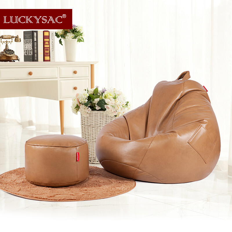 Luckysac Lazy Couch Bean Bag Single Living Room Tatami Casual Luckysac Lazy Couch Bean Bag Single Living Room Tatami Casual Leather Sofa Set Khaki