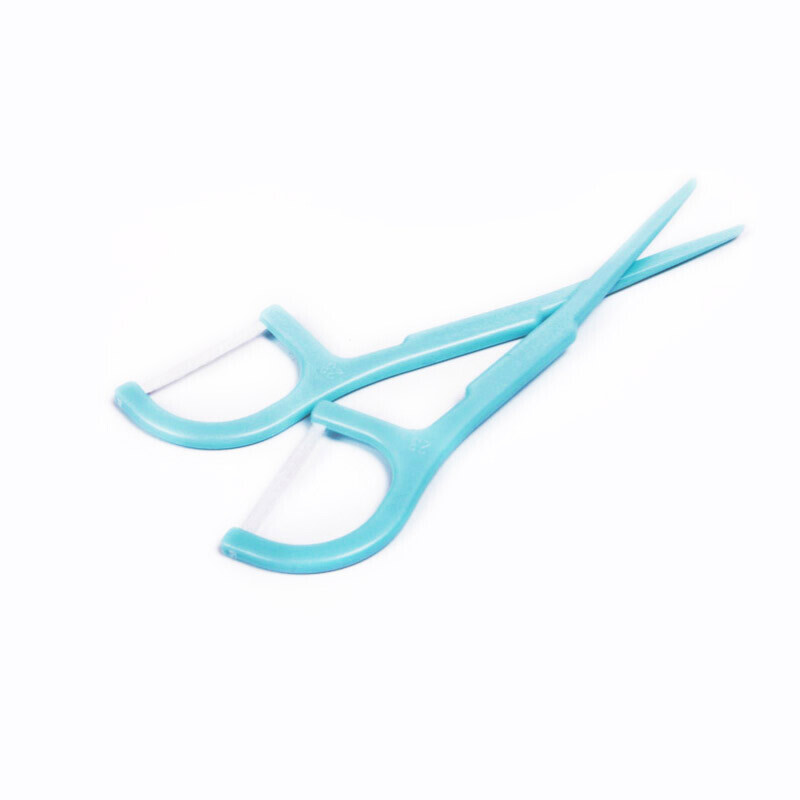 Yekee disposable dental floss sticks, flat floss toothpick bags, 100 pieces Y-9832