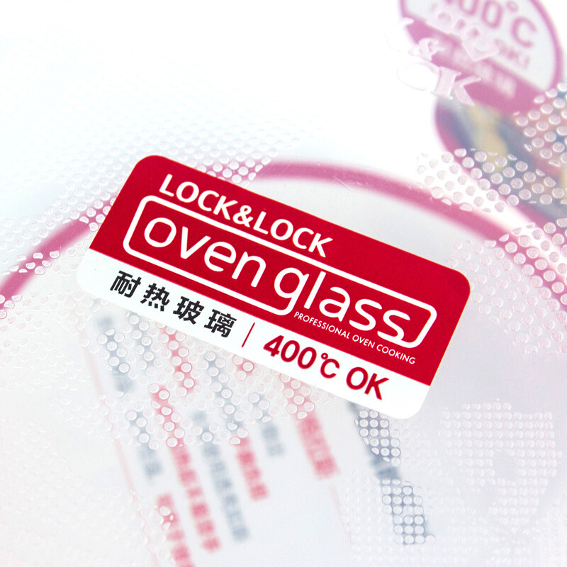 LOCK&LOCK heat-resistant glass crisper large capacity lunch box instant noodle bowl sealed lunch box lunch box refrigerator storage box 950ML