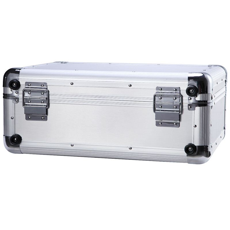 BORY lockable aluminum alloy tool box sample storage instrument box portable safe aluminum alloy box all aluminum surface aluminum box key lock 460*360*190MM plus universal grid cotton