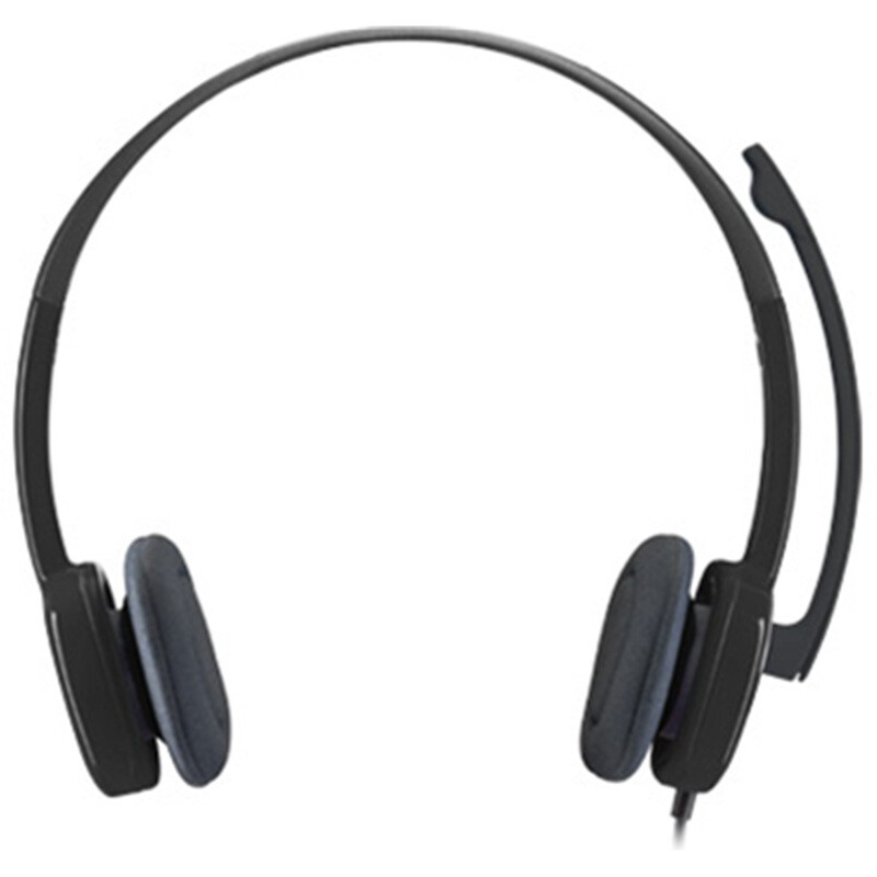 Logitech H151 Stereo Headset with Microphone Noise Canceling Microphone for Laptops (Not Supported for Desktops) Office Headset Black Single Pack