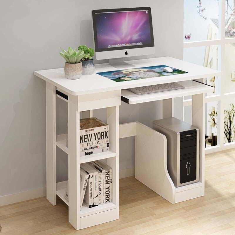Cool Shark Computer Desk Desktop Home Simple Modern Cool Shark Computer Desk Desktop Home Simple Modern Economical Warm White 90cm Broken Worry Free Replacement