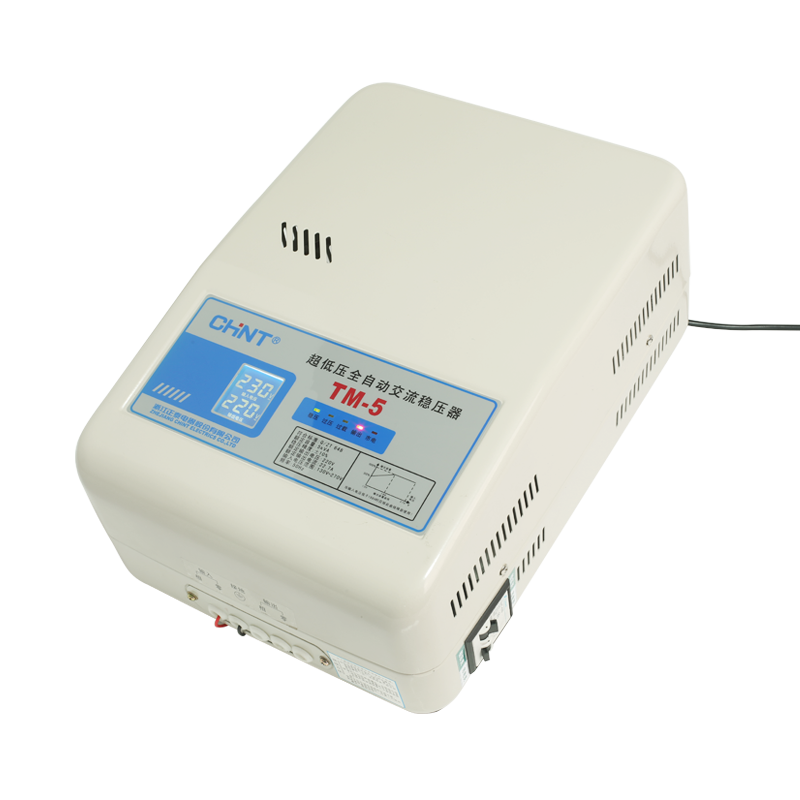 Chint (CHNT) TM-5 5000W voltage regulator 220V fully automatic household single-phase AC air conditioning voltage regulator regulated power supply