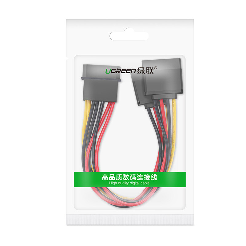 Greenlink sata power cord suitable for desktop host chassis computer connection solid state mechanical hard drive large 4pin to 15pin one-to-two adapter conversion line 50398