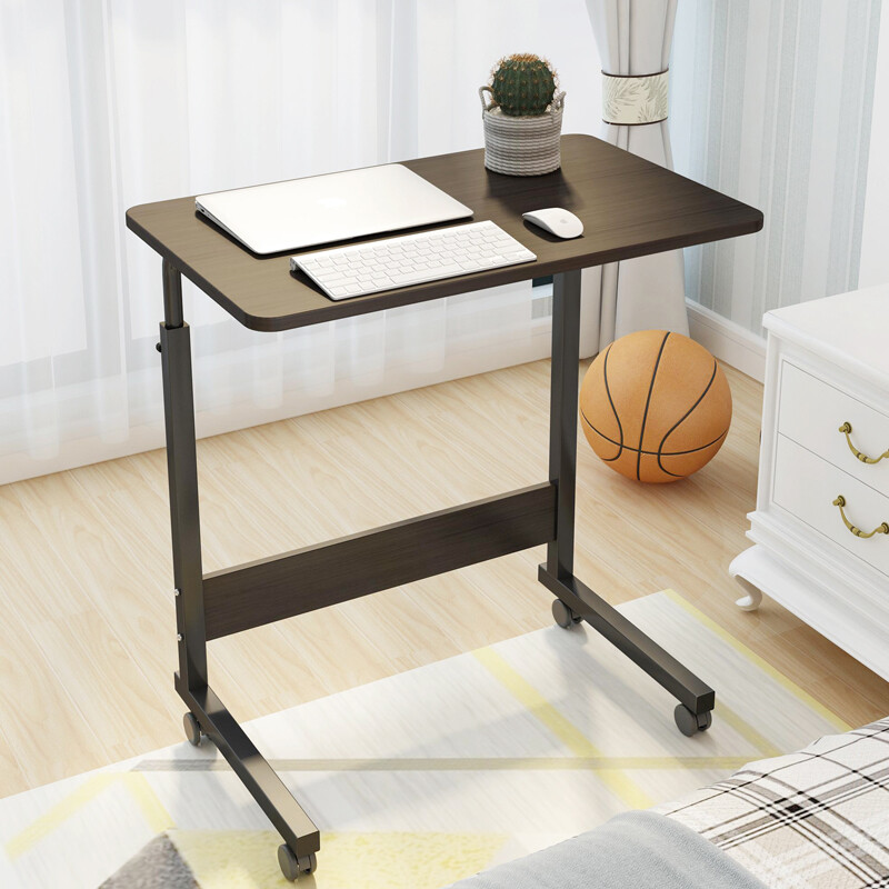 Original Sound Bedside Computer Desk Home Laptop Lazy Original Sound Bedside Computer Desk Home Laptop Lazy Mobile Lift Table Sofa Side Black Walnut Color 80x50