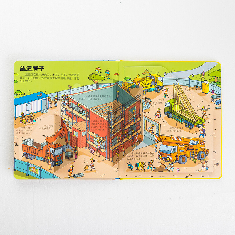 Usborne Look Inside (3-6 years old version) reveals the secrets of the construction site