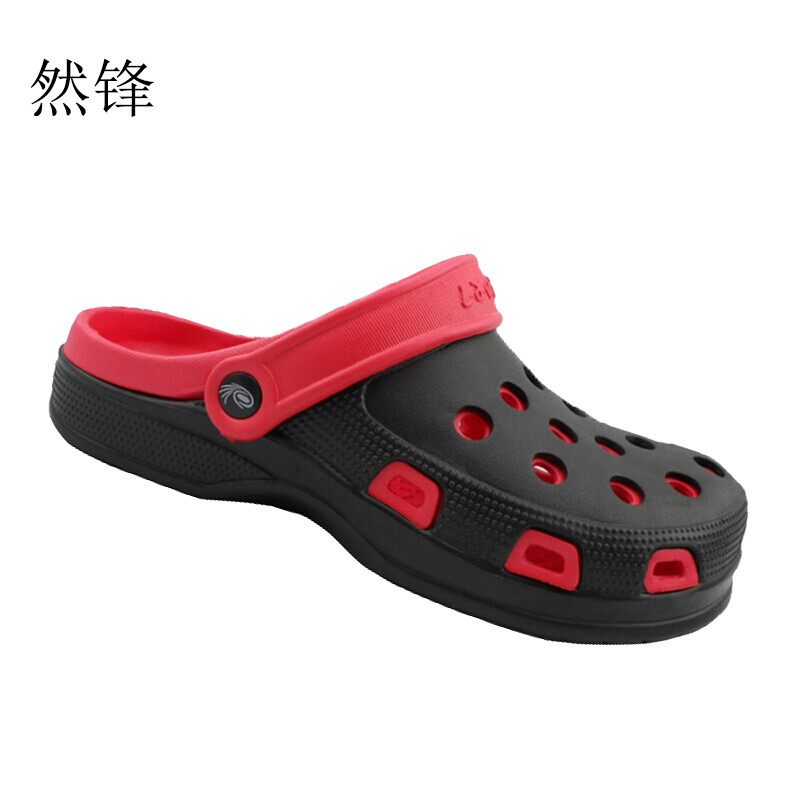 double bottom mens garden shoes thick round hole shoes mens sets of feet beach shoes slippers tx black red 41 - Mens Garden Shoes double bottom mens garden shoes thick round hole shoes mens sets of feet beach shoes slippers tx black red 41 - Mens Garden Shoes