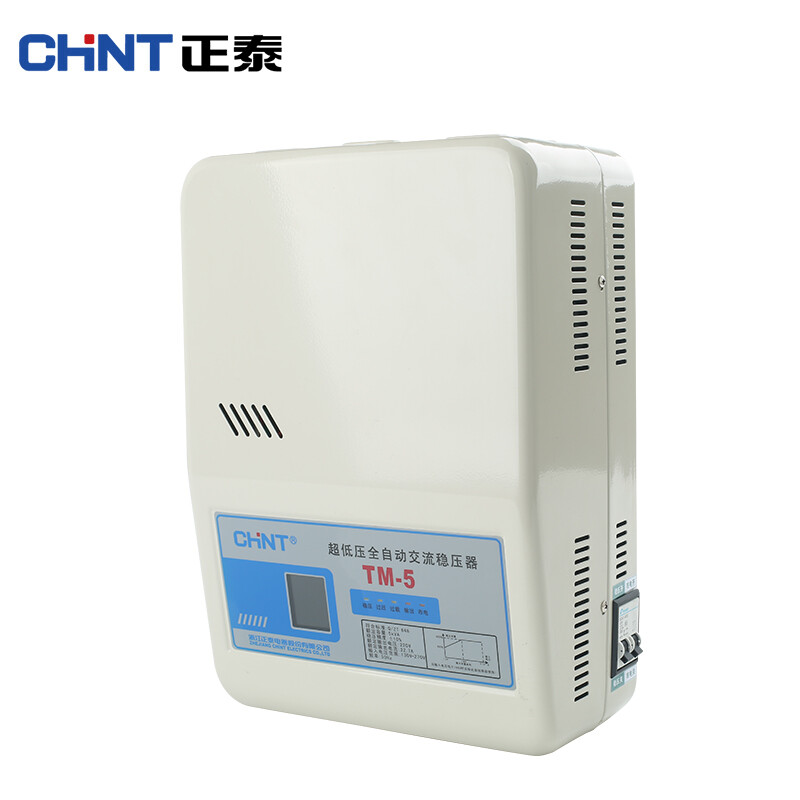 Chint (CHNT) TM-5 5000W voltage regulator 220V fully automatic household single-phase AC air conditioning voltage regulator regulated power supply